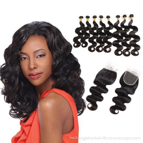 3 Days Fast Delivery 10A Brazilian Hair Body Wave Human Hair Bundles With Closure Lace Closure Remy Human Hair Extension